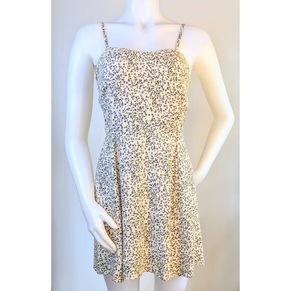 Calvin Klein Skater Minidress Sundress Medium Beige Black Leopard Print NEW - Picture 5 of 12